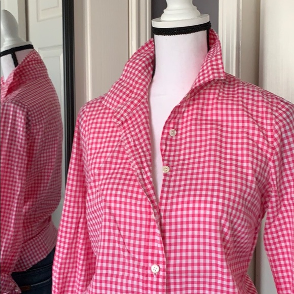 ⬇️REDUCED!! J.Crew perfect shirt in mini-gingham - Picture 6 of 8